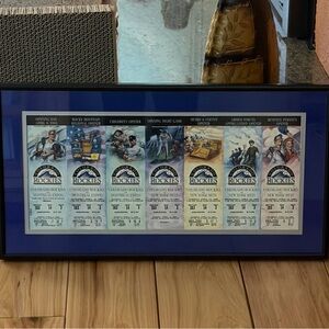 Framed Colorado Rockies Ticket Collection